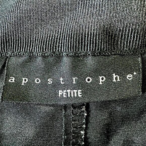 APOSTROPHE‎ Black Floral Lace Midi Skirt Flowy Women's 12 Petite Gothic Romantic - Picture 6 of 8